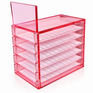 Organizador Acrílico Lash Box Cor:Rosa