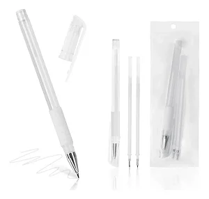 Caneta Gel Branca + 2 Refis