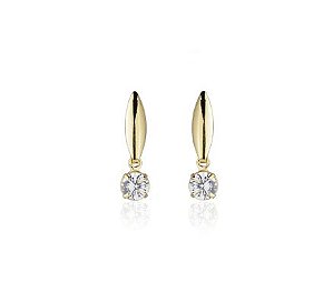 Brinco com pedrinha - Dourado!