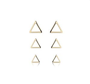Trio de triângulos - Dourado!