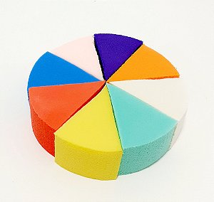 Embalagem Com 8 Esponjas Para Maquiagem Coloridas - Triangular
