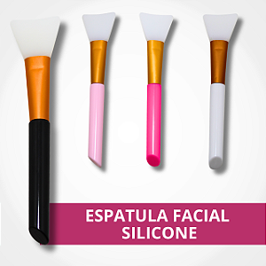 Espátula De Silicone Para Cosméticos Com Cabo Colorido