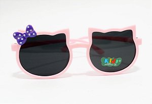 Óculos De Sol Infantil Com Armação Rosa - Gatinho