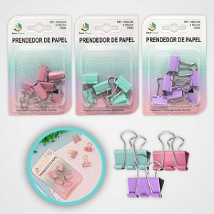 Kit Mini Prendedor de Papel 3pçs C/6un - Inter Paper