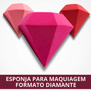 Esponja de Maquiagem em Formato de Diamante
