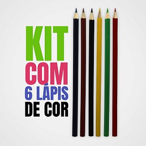 Kit com 6 Lápis de Cor