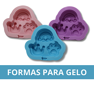 Forma para Gelo com 3 Formatos - Diferentes Cores