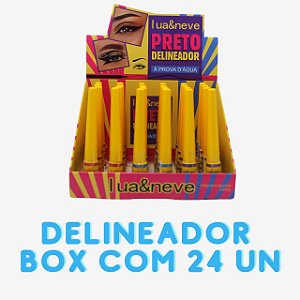 Box Delineador Preto a Prova D'Água Lua&Neve 24 Un