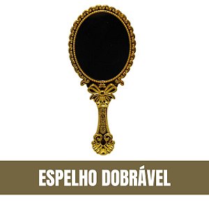 Espelho Flexível Pequeno Dourado