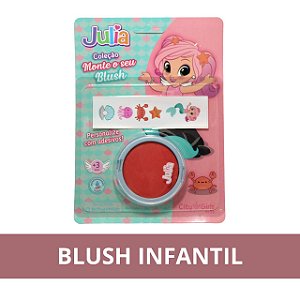 Blush Infantil com Adesivos - Colorido