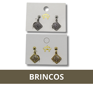 Brinco de Pressão em Formato de Losango - Diferentes Cores