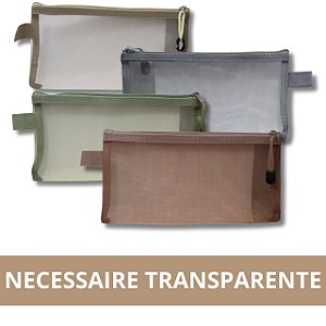 Nécessaire Individual Transparente 27X12cm - Colorido