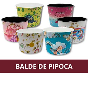 Balde De Pipoca Variado Decorado  - 1,5 Litros