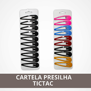 Cartela Presilha TicTac Tamanho Médio