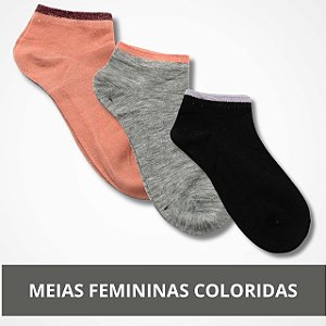 Meia Feminina Tamanho: 37-41 - Diferentes Cores
