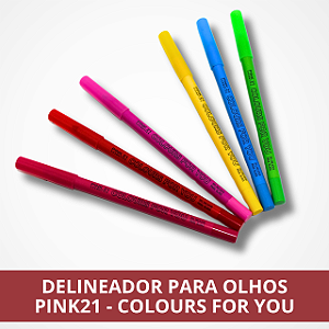Lápis Delineador Colorido para Olhos - Pink21