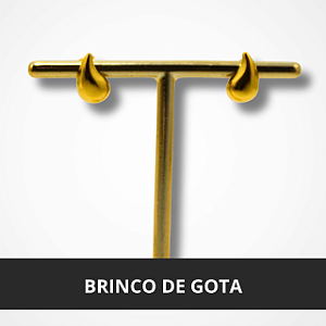 Brincos Pequenos em Zircônia Dourado