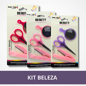 Kit Beleza Tesoura, Navalha e Espelho