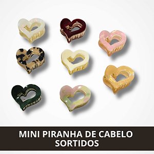 Mini Piranha Coração de Cabelo Colorida - Envios Sortidos