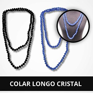Colar de Cristal Longo - Colorido