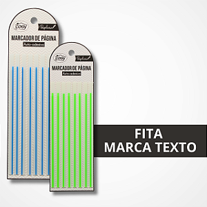Fita Marca Texto Adesiva Cores Neon - Colorida