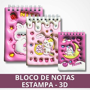 Bloco de Notas Estampas Variadas - 3D