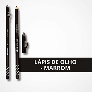 Lápis para Olho com Apontador Marrom - MiaMake
