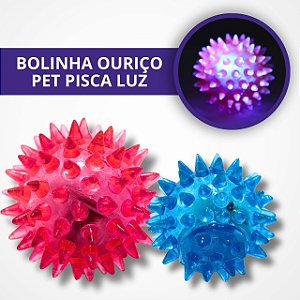 Bola de Espinho Mordedor com Brilho para Pet - Colorido