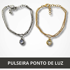 Pulseira Ponto de Luz - Dourado e Prata