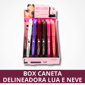 Box Caneta Delineadora Cat Eye Pencil Colorida  - 24un