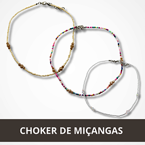 Colar Choker de Miçangas -