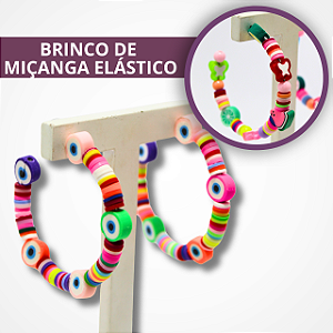 Brinco de Miçanga e Elástico