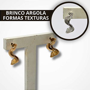 Brinco Argola Formas Texturas