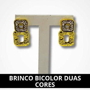 Brinco Bicolor Orgânico  - Duas Cores