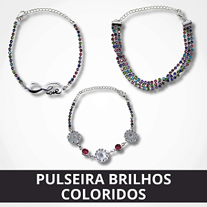 Pulseira Brilhos Coloridos