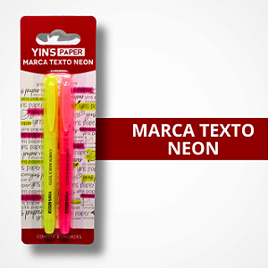 2 Marca Texto Tons Neon - Rosa e Amarelo