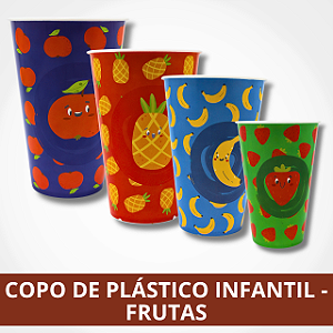Copo de Plástico Infantil - Frutas