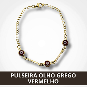 Pulseira Olho Grego - Vermelho