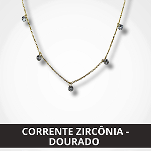 Corrente Zircônia - Dourado