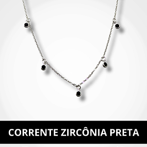 Corrente Zircônia Preta