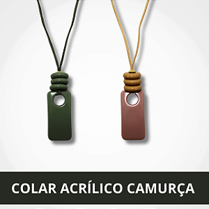 Colar Acrílico Camurça