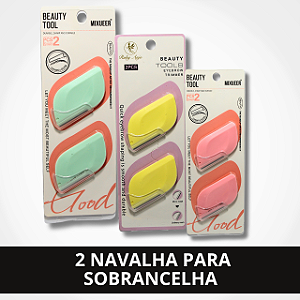 2 Navalhas Folha Para Sobrancelha