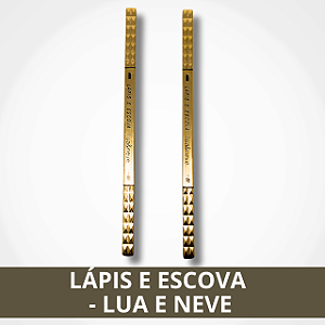 Lápis e Escova - Lua e Neve