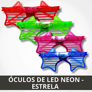 Óculos de Led Neon - Estrela