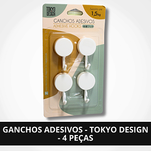 Ganchos Adesivos - Tokyo Design - 4 Peças