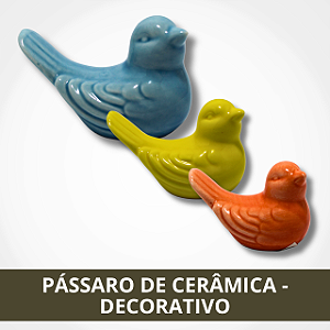 Pássaro de Cerâmica - Decorativo