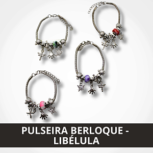 Pulseira Berloque Libélula - Sortido