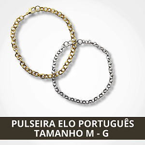 Pulseira Elo Português - Tamanho M - G
