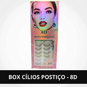 Box Cílios Postiços - 8D - 10UN.
