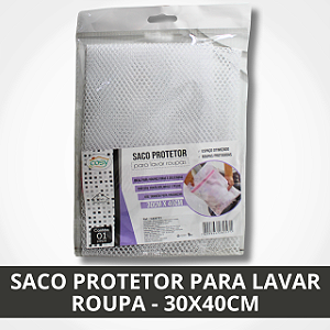 Saco Protetor Para Lavar Roupa - 30x40cm